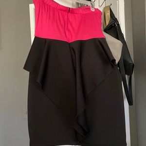 Pencil skirt pink cocktail dress